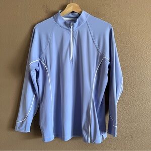Peter Millar Light Blue Quarter-Zip Jacket Size Large
